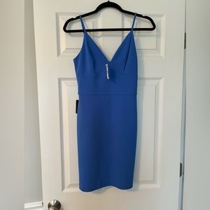 Express blue spaghetti strap dress